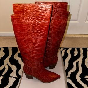 Brand New - Franco Sarto Rust Leather Tall Boots
